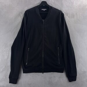 Cotton Citizen‎ The Bomber Full Zip Sweater Mens Size XL Black Casual Lounge